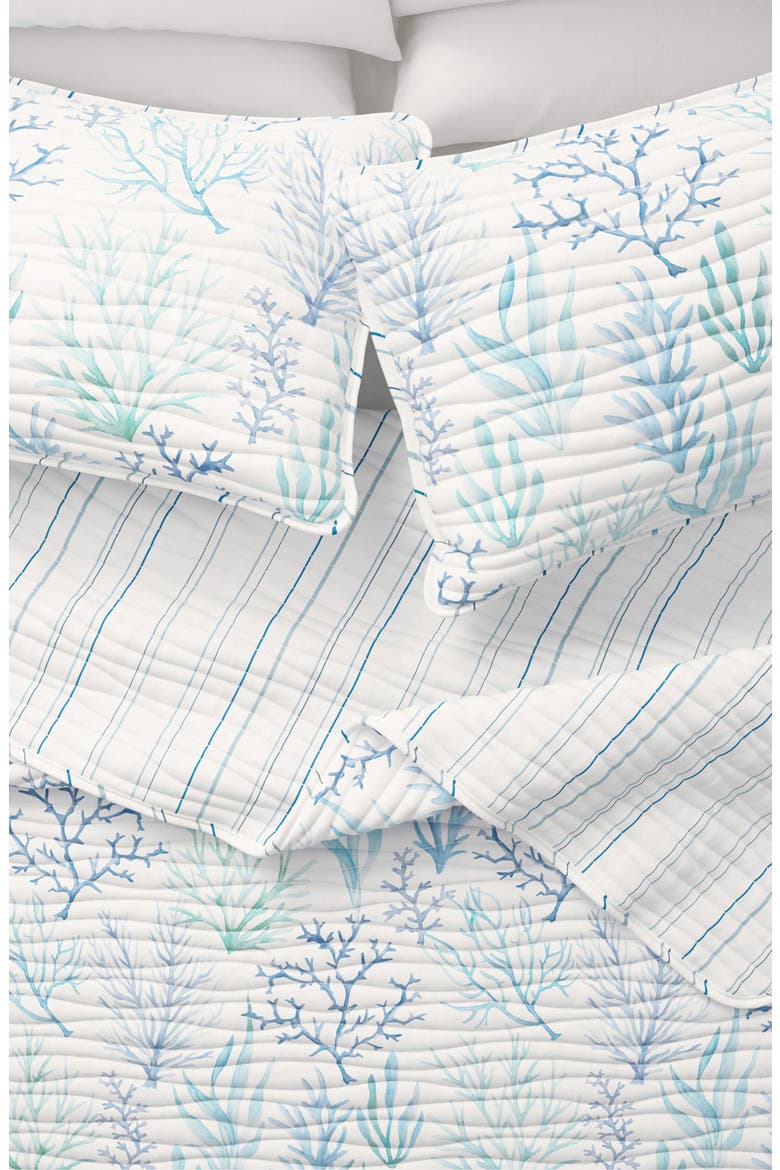 Navy Nautical Quilt Set, Alternate, color, WATERCOLOR CORAL