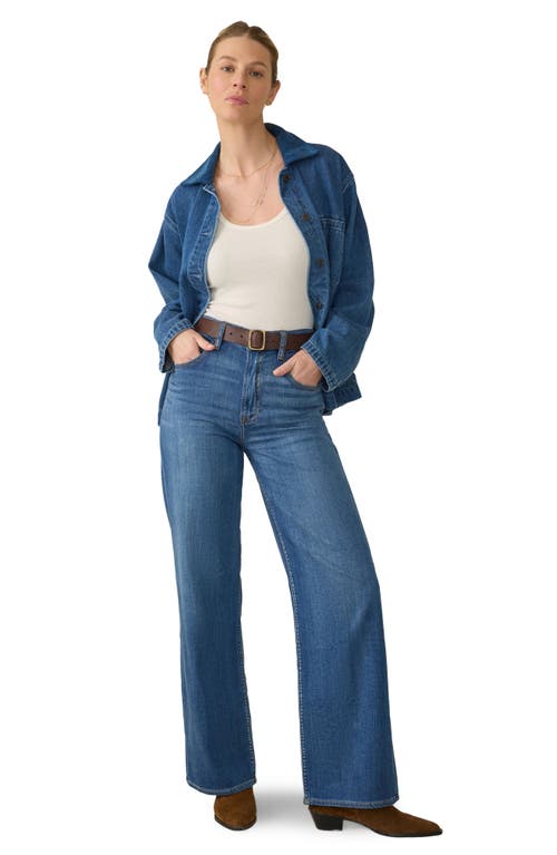 Faherty Dream High Waist Bootcut Jeans In Blue