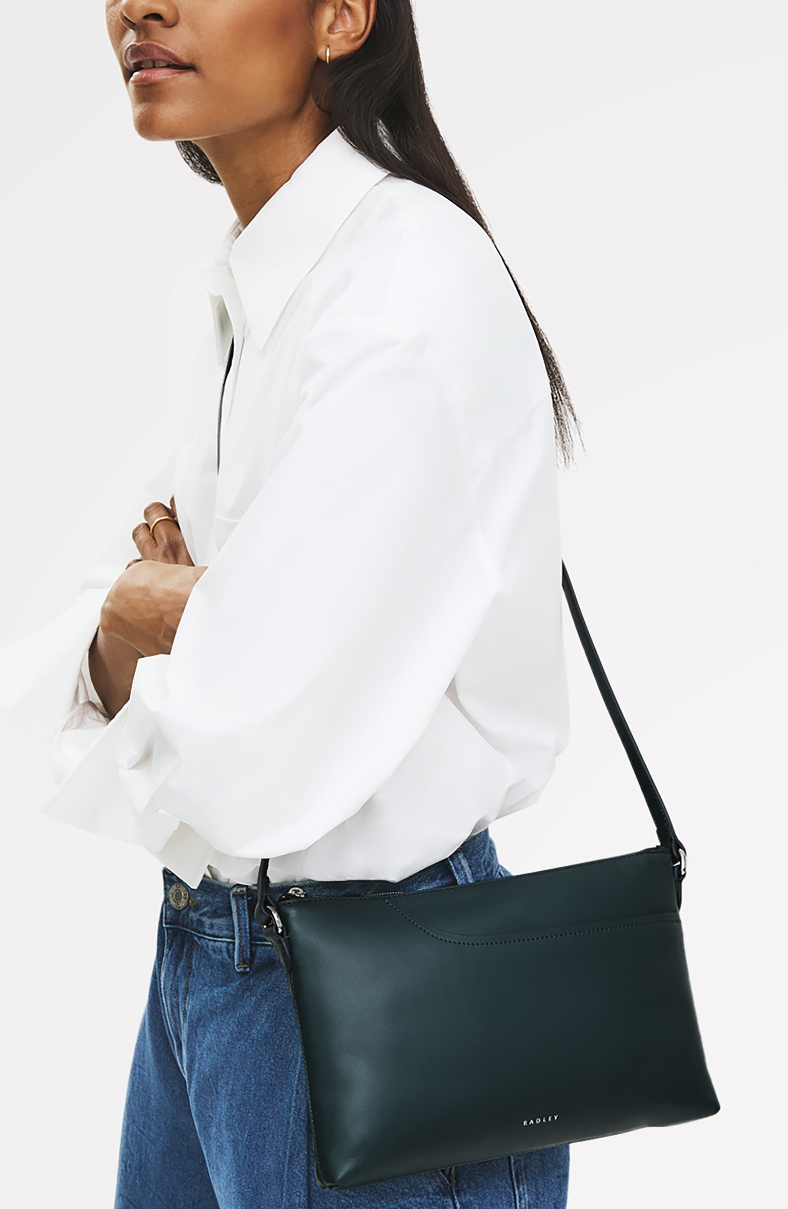 Radley Pockets Medium Top Zip Crossbody Bag, Alternate, color, Teal