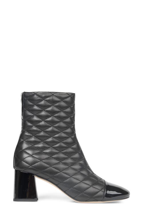 Paul Mayer Tina Quilted Leather Bootie In Black