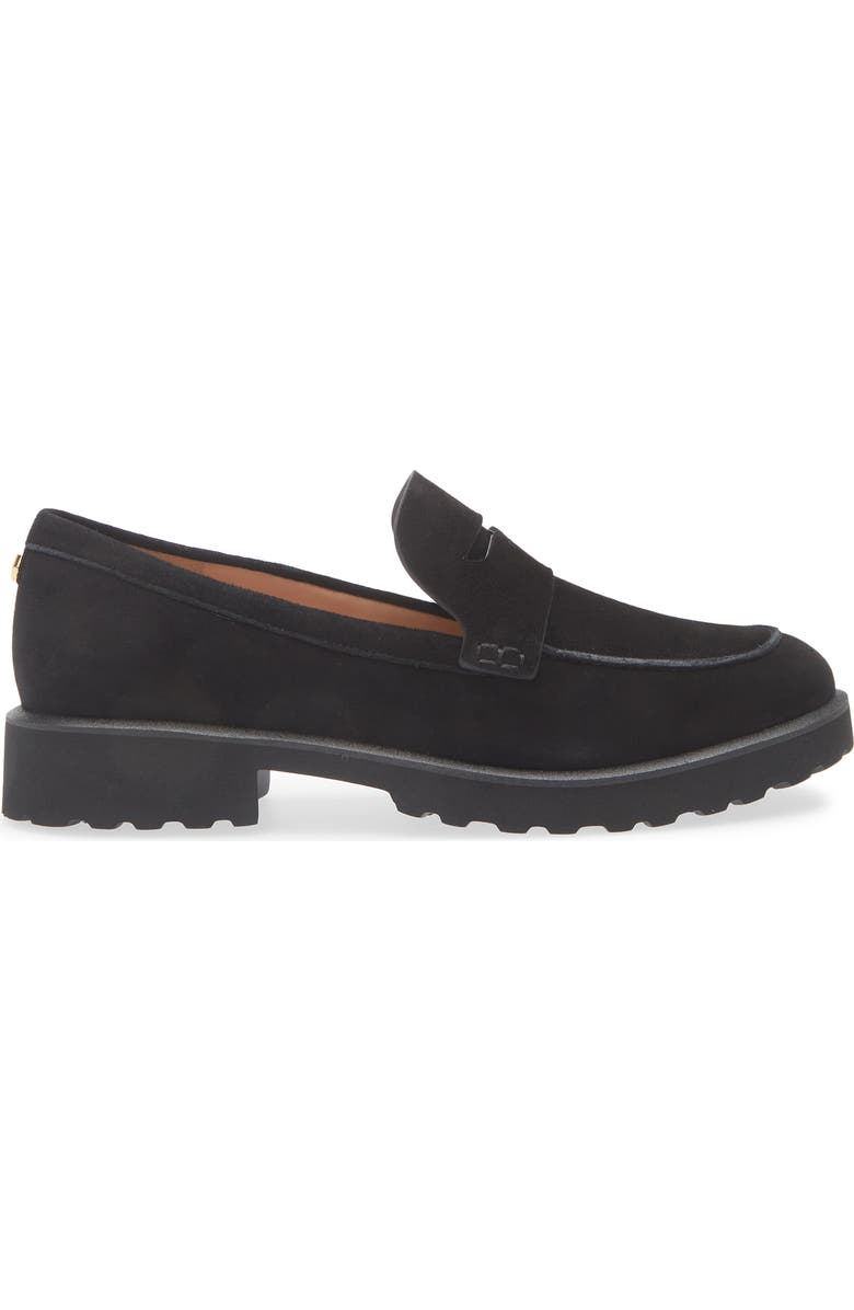 Cole Haan Gwendolyn Penny Loafer, Alternate, color, Black Suede