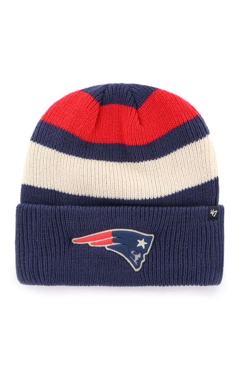 '47 Men's '47  Navy New England Patriots Clubhouse Jennings Cuffed Knit Hat, Main, color, Navy