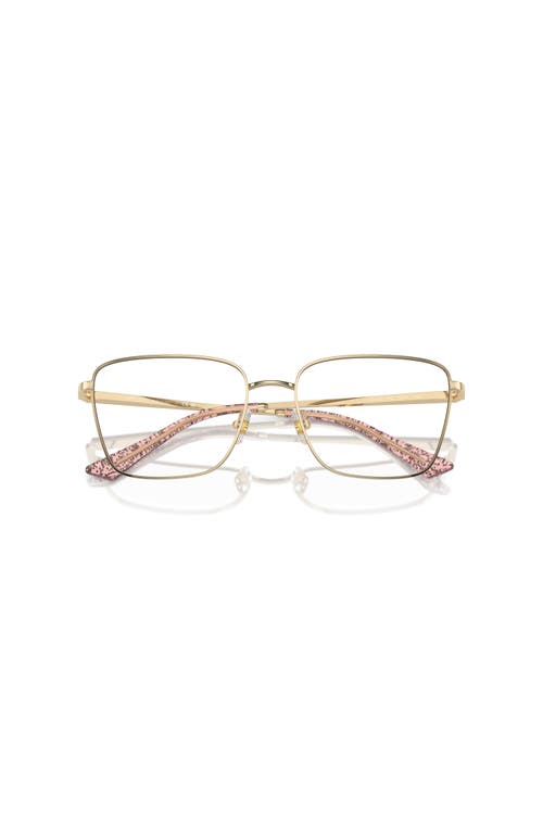 Jimmy Choo 53mm Rectangle Optical Glasses In Gold