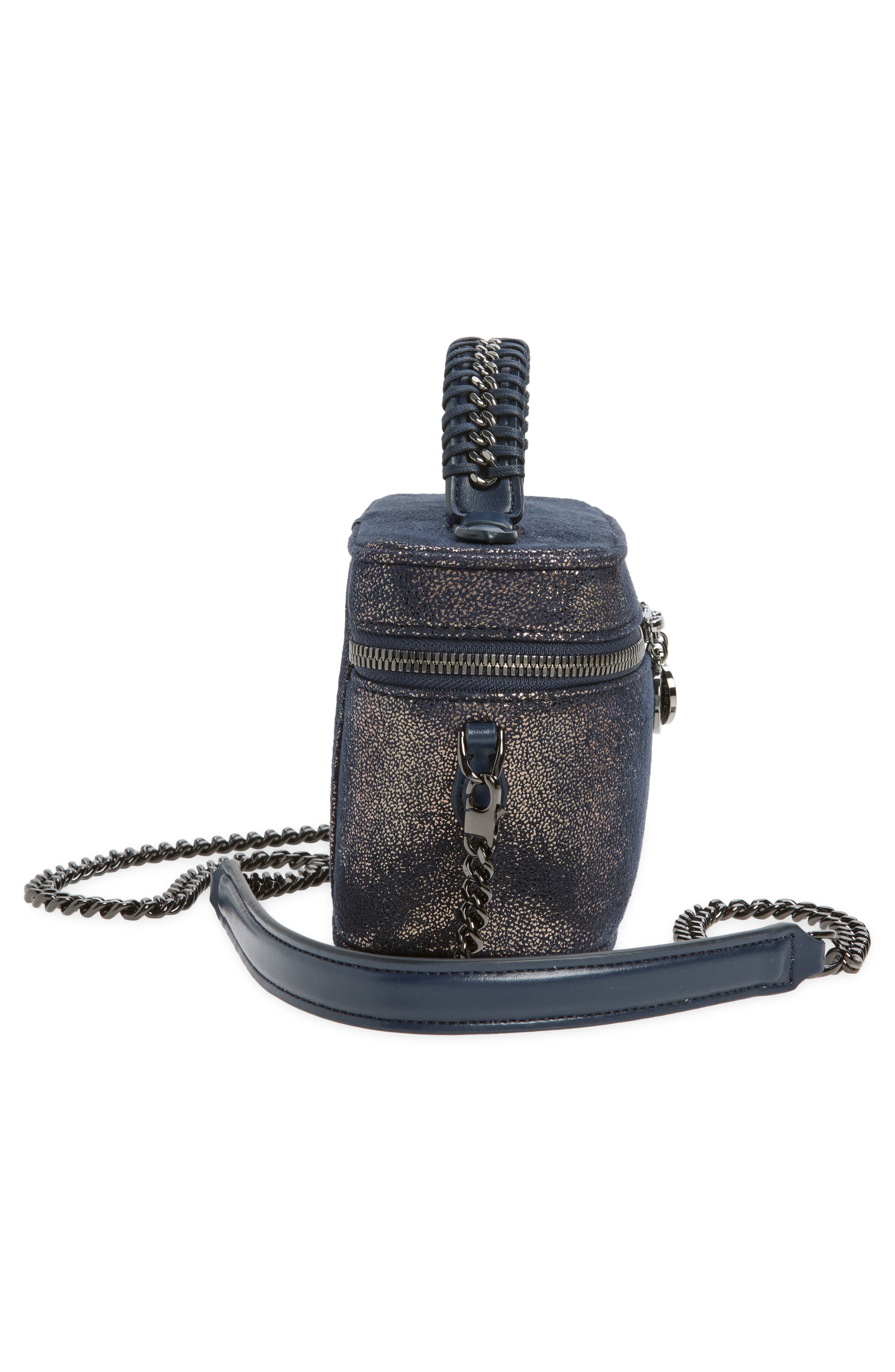 Falabella Shine Crossbody Vanity Case, Alternate, color, DARK NAVY