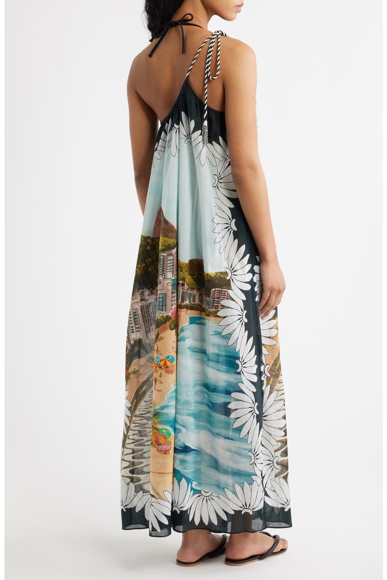 Copacabana Beach One Shoulder Maxi Dress, Alternate, color, COPACABANA BEACH MUL
