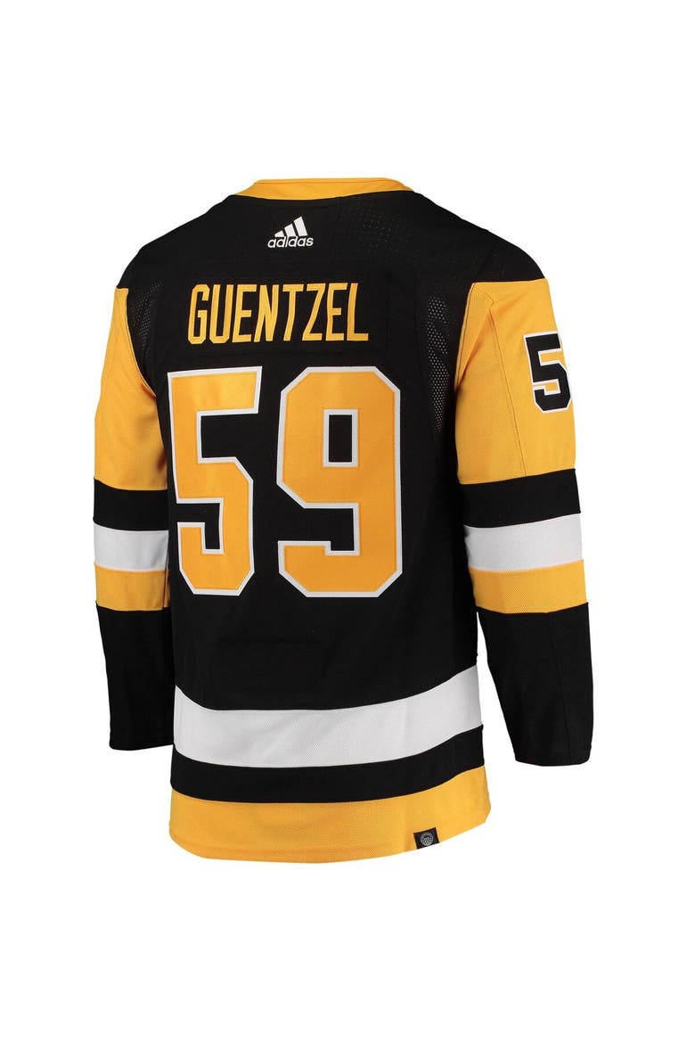 Men's adidas Jake Guentzel Black Pittsburgh Penguins Home Primegreen Authentic Player Jersey, Alternate, color, Black