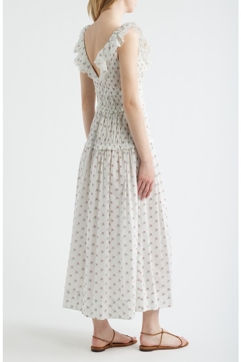 Sorina Floral Organic Cotton Dress, Alternate, color, PETIT POSY CALICO