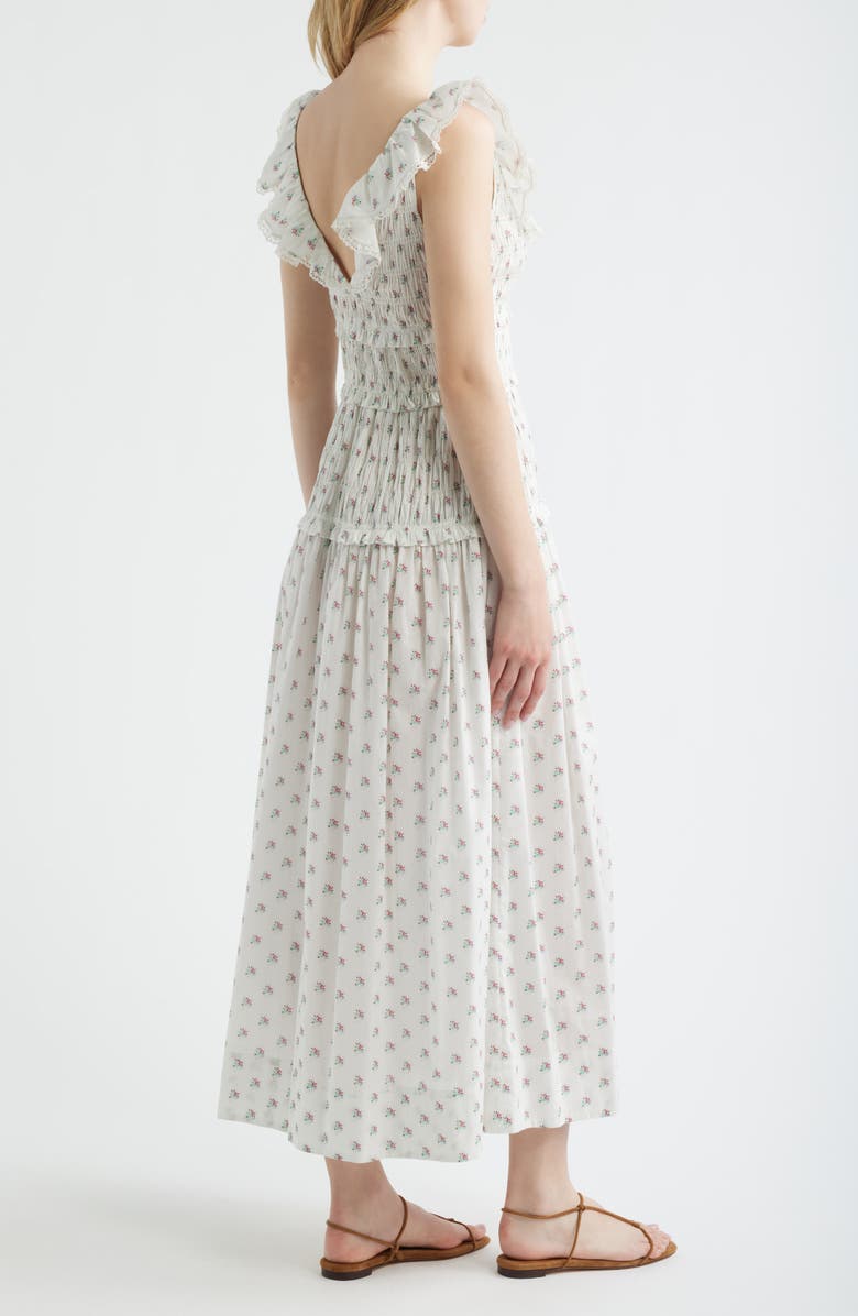 DÔEN Sorina Floral Organic Cotton Dress, Alternate, color, Petit Posy Calico