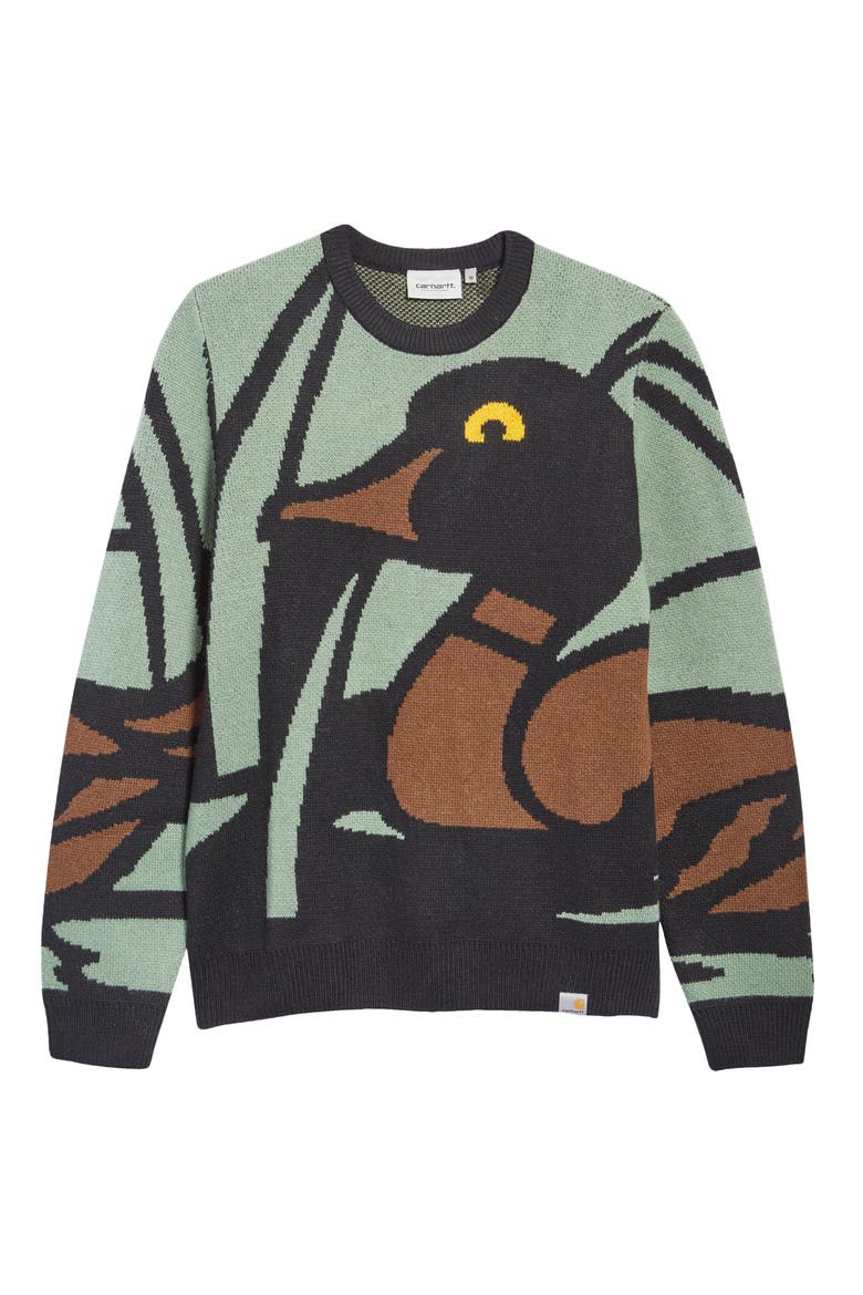 Duck Pond Wool Blend Sweater, Alternate, color, POND JACQUARD