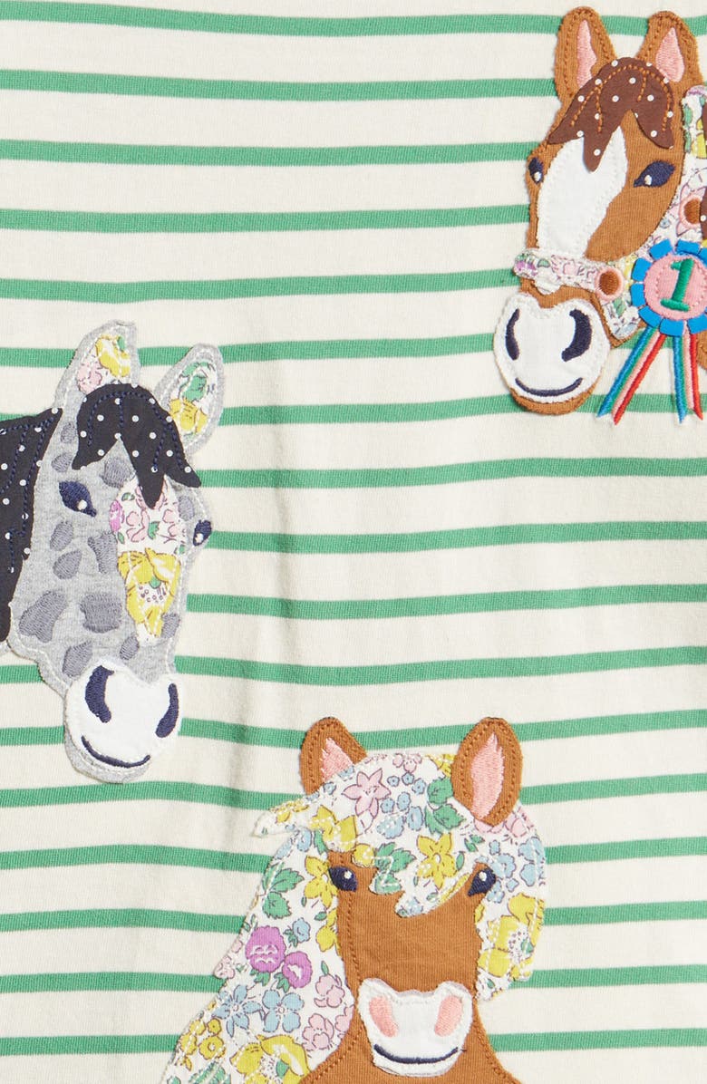 Mini Boden Kids' Horse Appliqué T-Shirt, Alternate, color,