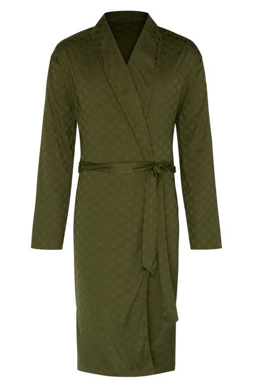 Savage X Fenty Savage X Satin Jacquard Robe In Green