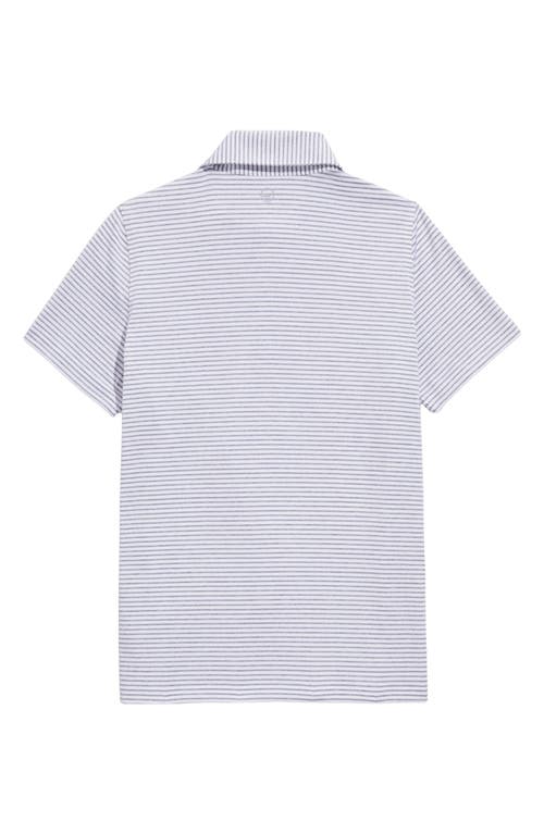 Vineyard Vines Kids' Bradley Stripe Stretch Polo In White