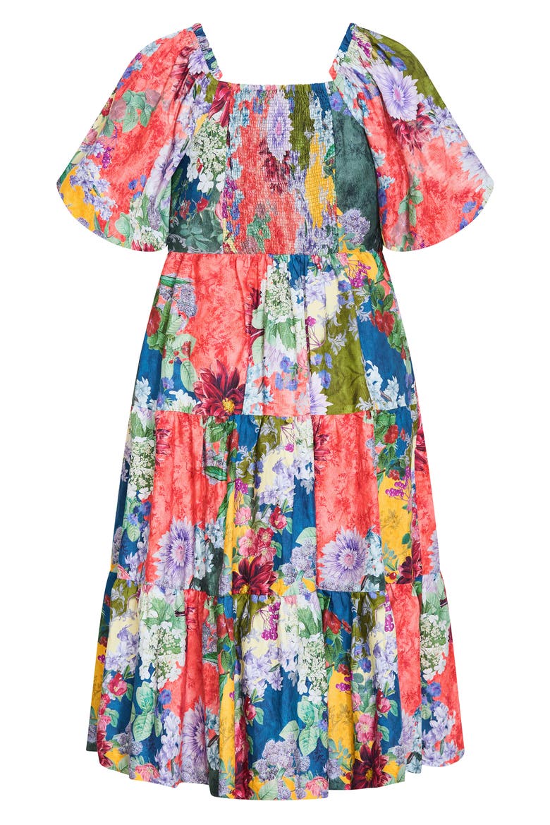 Fantasy Print Flared Midi Dress, Alternate, color, FOOLS FLORAL