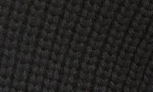 Karl Lagerfeld Paris Embroidered Fisherman Knit Beanie In Black