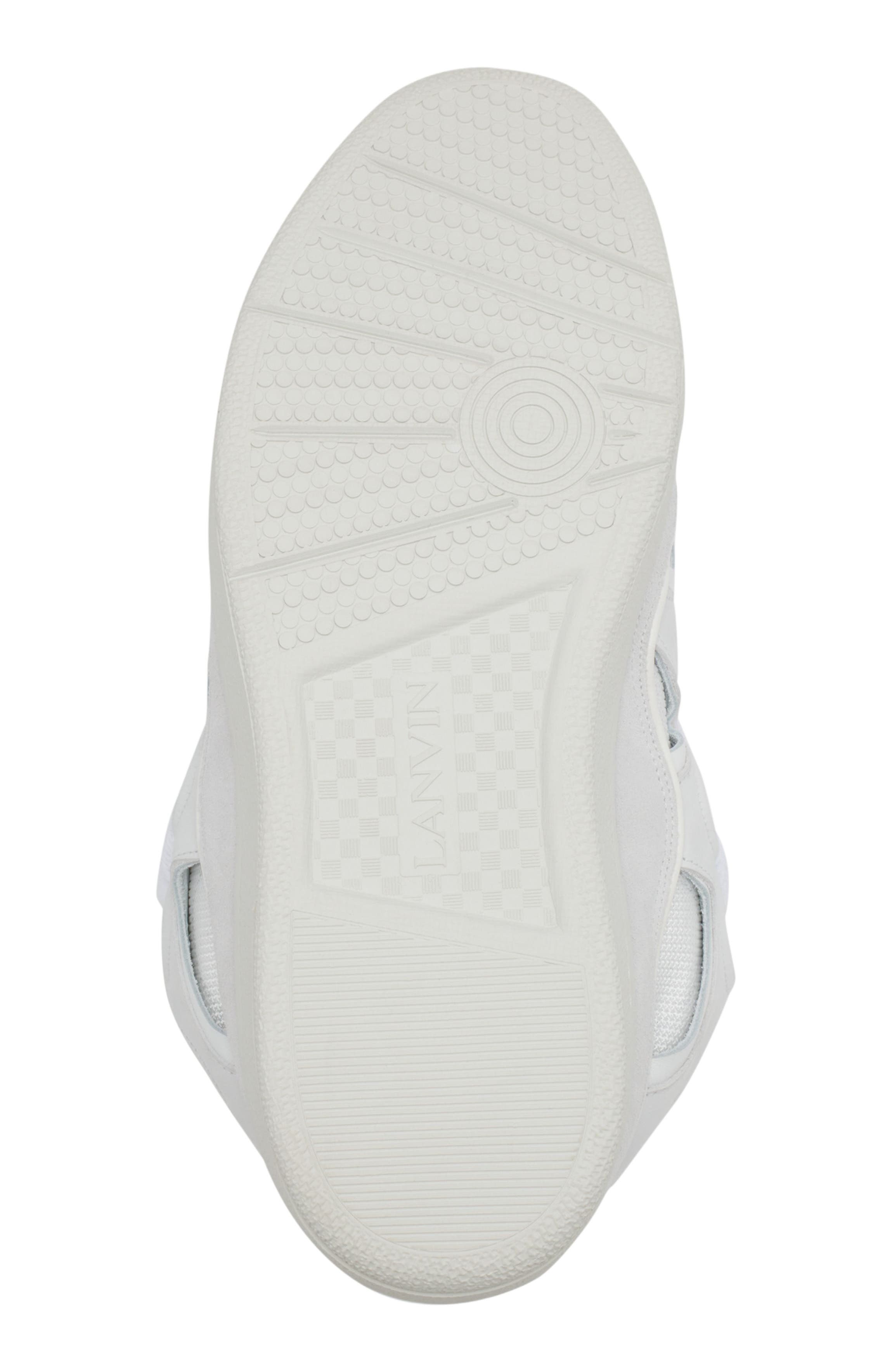 Curb Leather Sneakers, Alternate, color, White