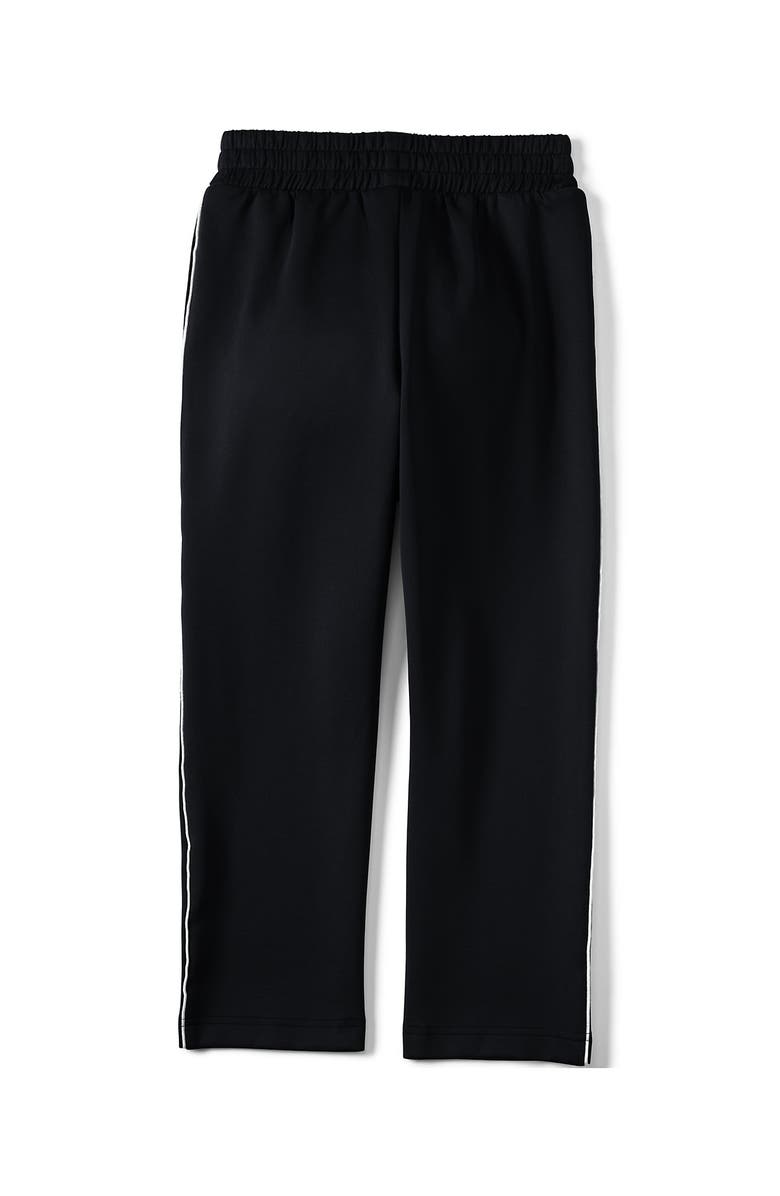 Lands' End School Uniform Coed Active Performance Track Pants, Alternate, color, Black
