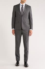 Calvin Klein Grey Mini Grid Slim Fit Suit