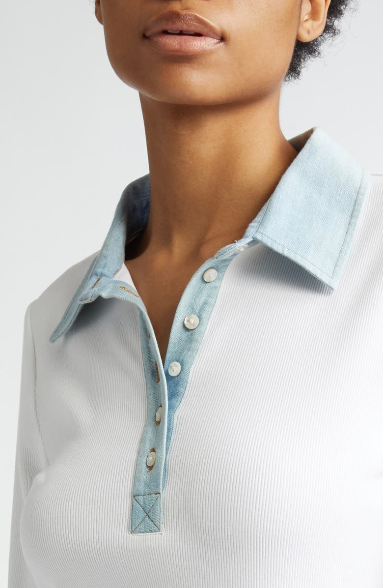 Cinq à Sept Jaden Denim Collar Shirt, Alternate, color,