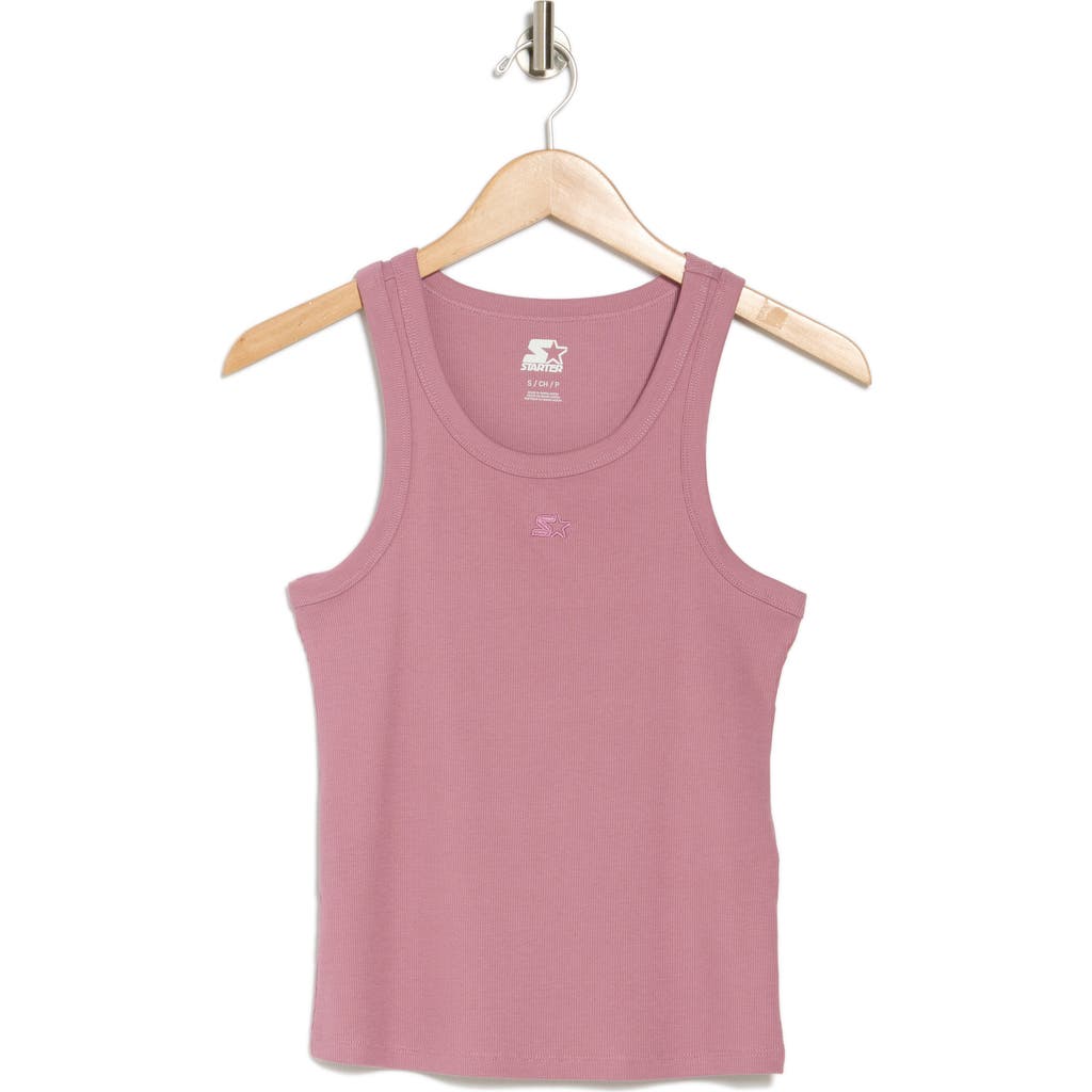 Starter Stretch Cotton Ringer Tank In Dusky Orch