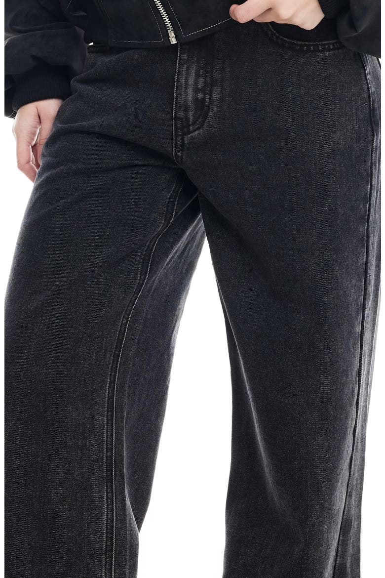 Rising Wide Leg Jeans, Alternate, color, WASHED ONYX