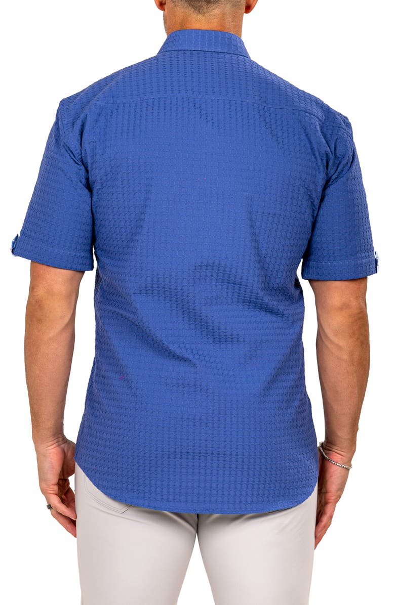 Maceoo Galileo Marthy Short Sleeve Cotton Button-Up Shirt, Alternate, color, 