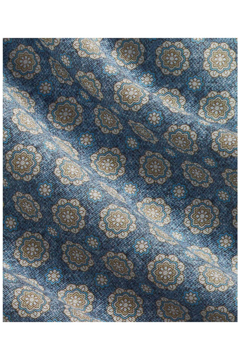 Medallion Print Sport Shirt, Alternate, color, BLUE/ DUNE