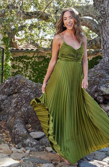Naira Pleated Maxi Dress