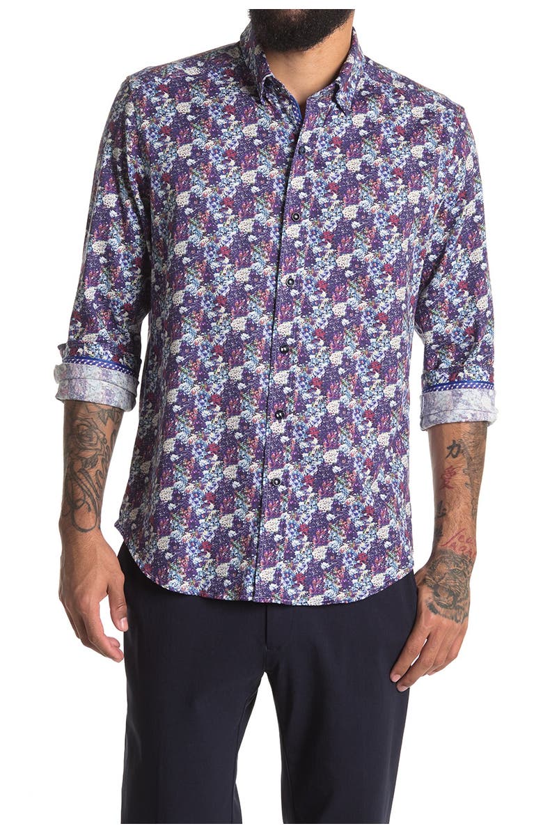 Robert Graham Dunn Long Sleeve Woven Shirt, Alternate, color, 
