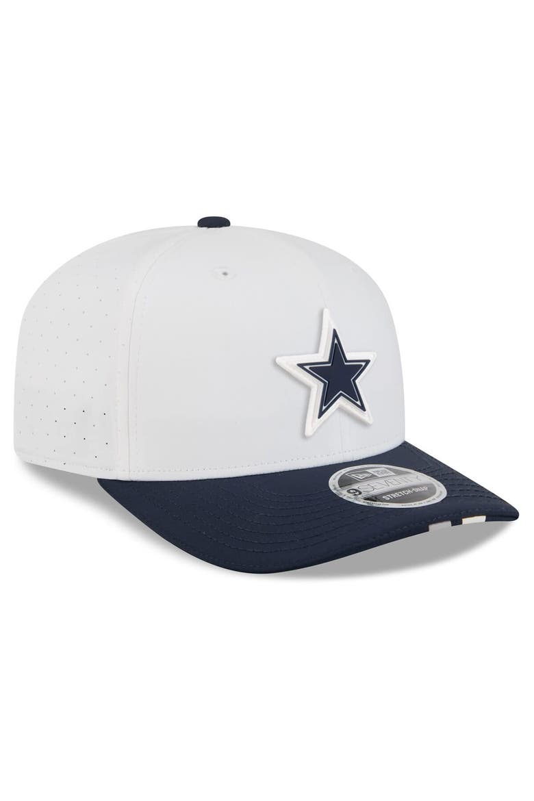 Men's New Era  White/Navy Dallas Cowboys 2025 NFL Training Camp 9SEVENTY Adjustable Hat, Alternate, color, White