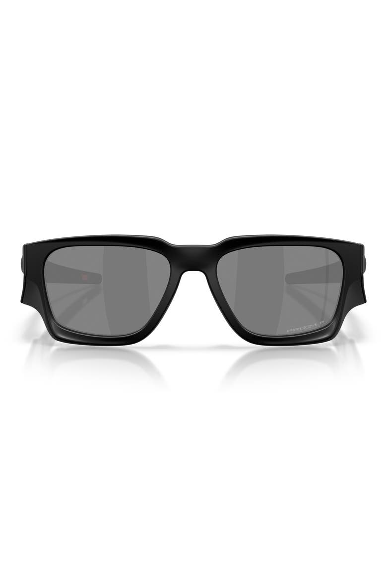 Instagator 58mm Polarized Rectangular Sunglasses, Main, color, MATTE BLACK / PRIZM BLACK