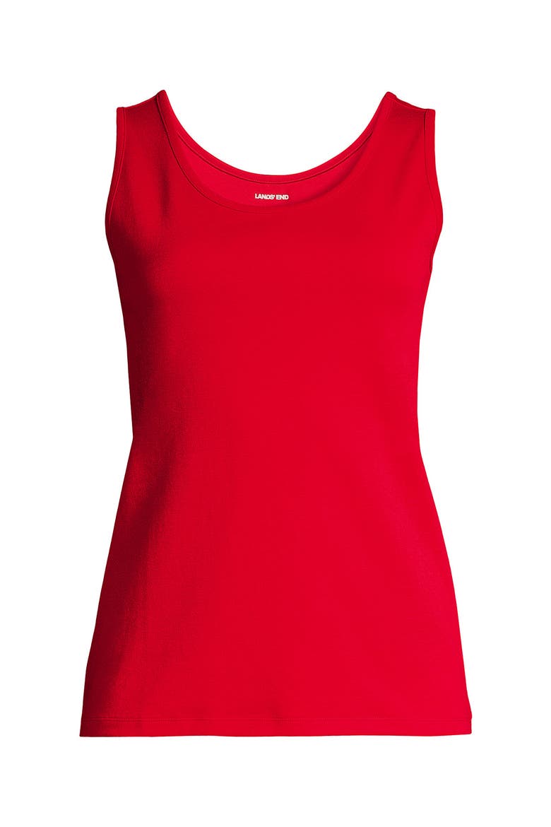 Cotton Tank Top, Alternate, color, Compass Red