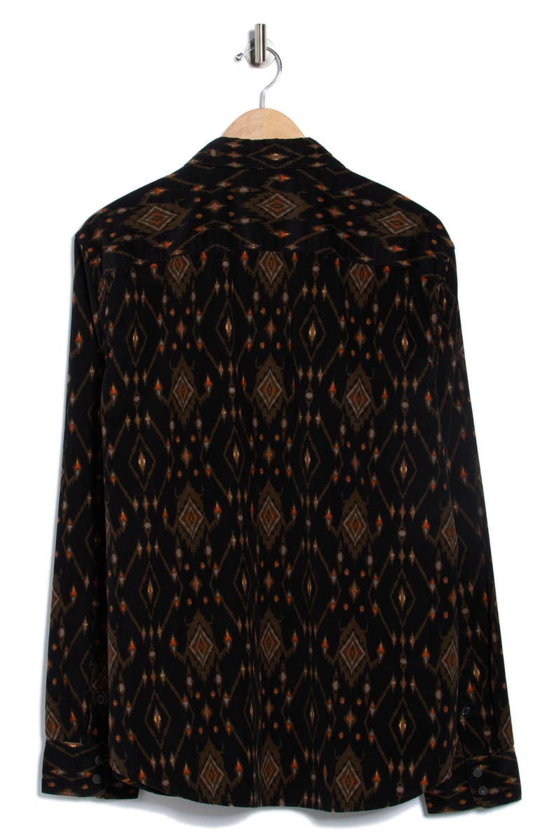 Lucky Brand Mojave Long Sleeve Western Shirt, Alternate, color, Black Ikat/ Multi