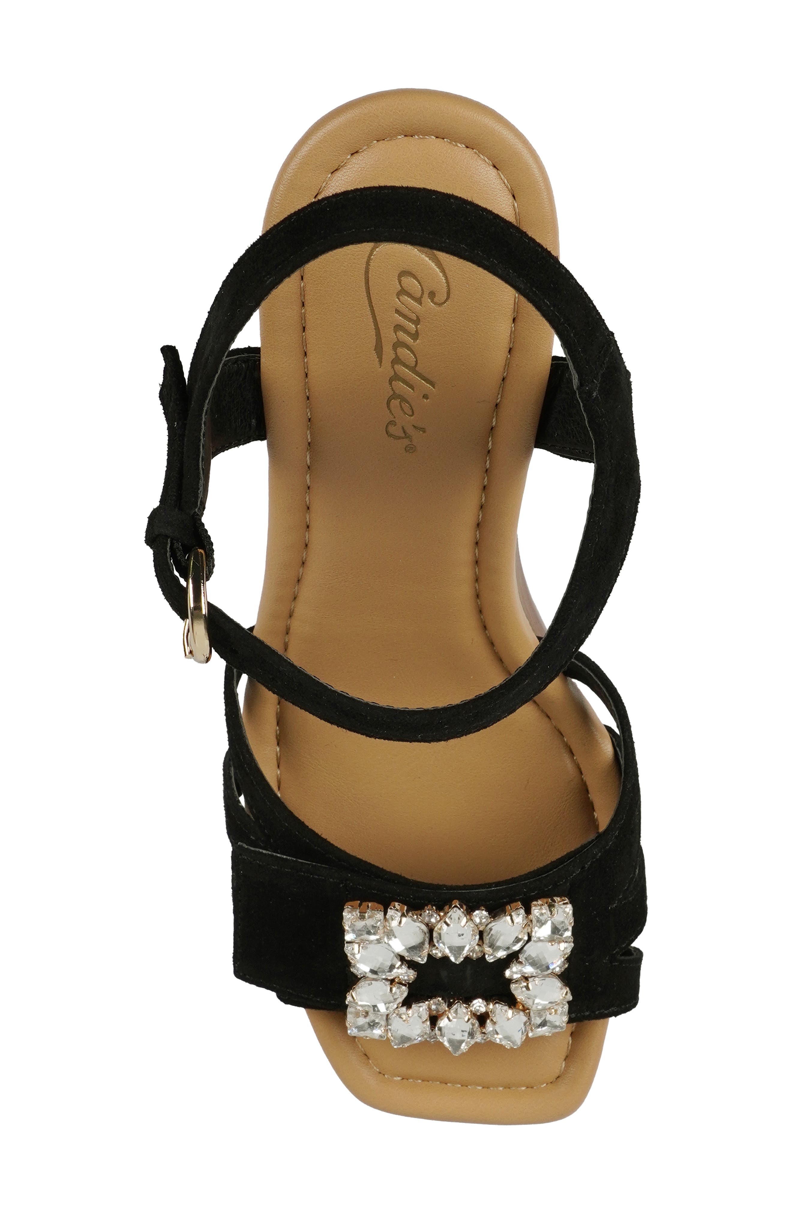 Candie's Mckenley Platform Slide Sandal, Alternate, color, Black Suede