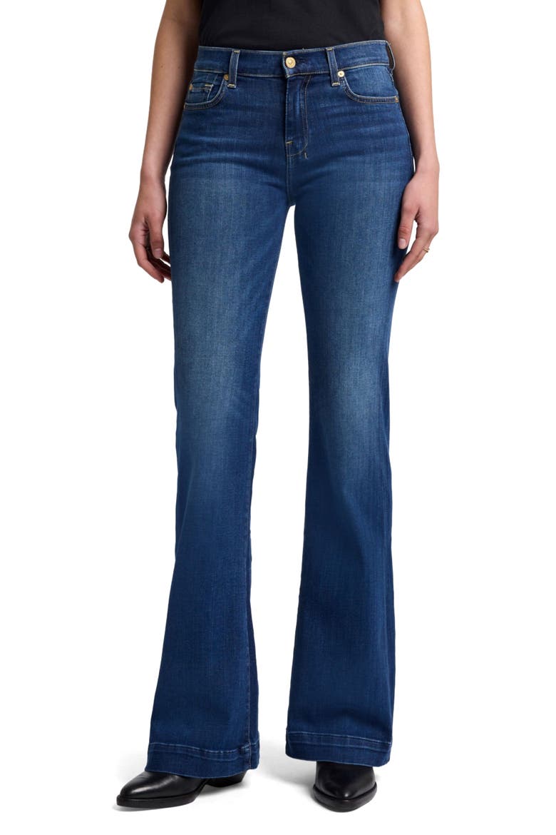 Dojo Mid Rise Flare Jeans, Main, color, MEDIUM MELROSE