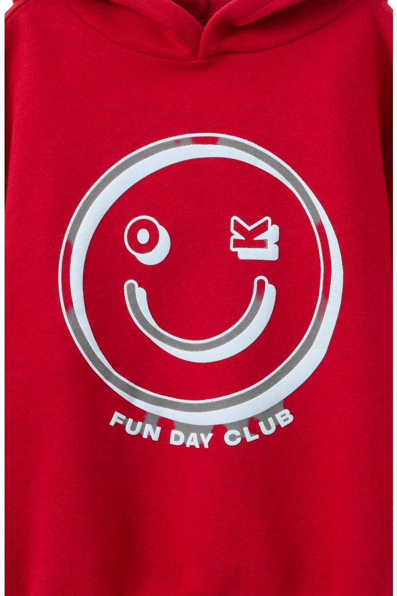 Kid's Sammy Oversize Hoodie, Alternate, color, Heritage Red Ice Blue Fun
