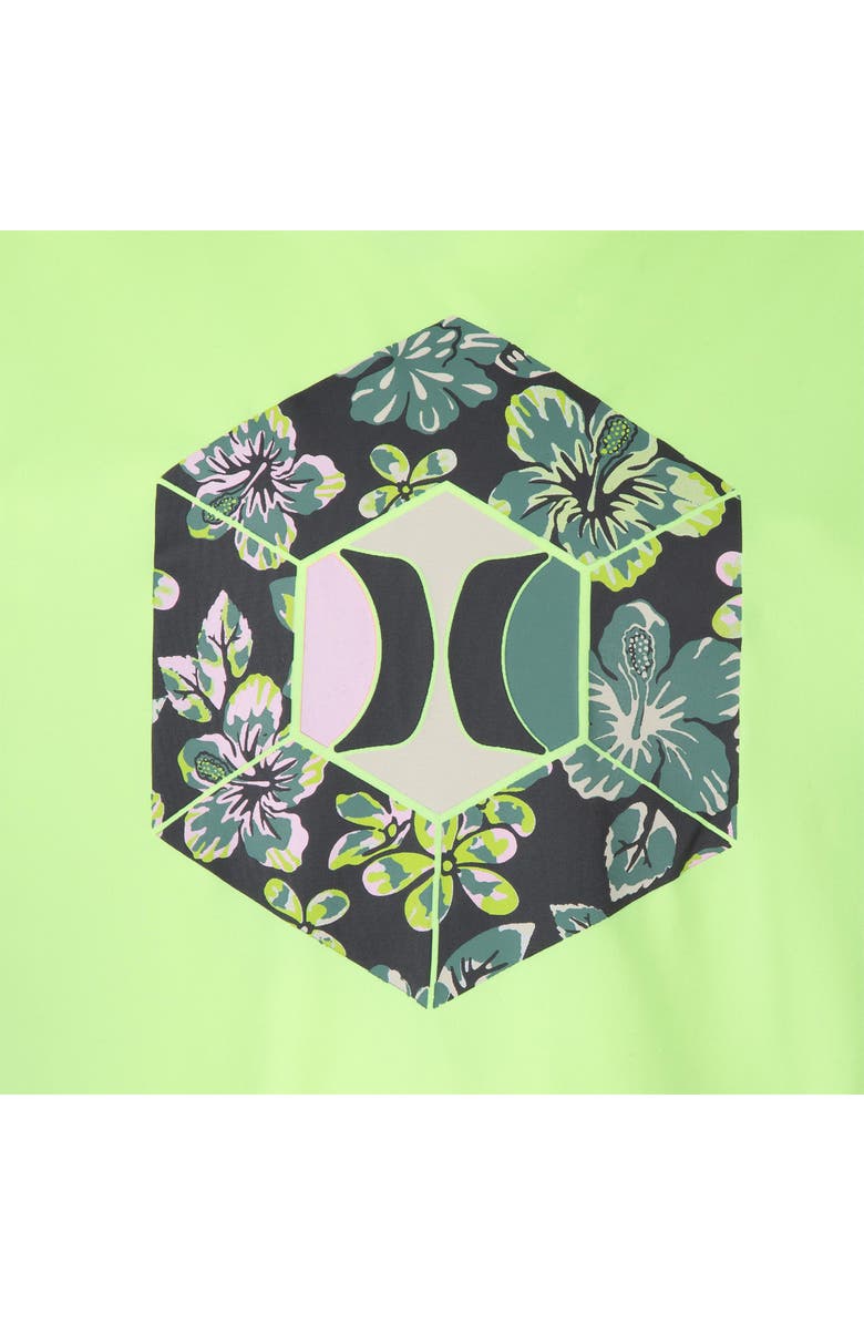 Hurley Kids' Floral Dri-FIT Swim Shirt & Trunks Set, Alternate, color,