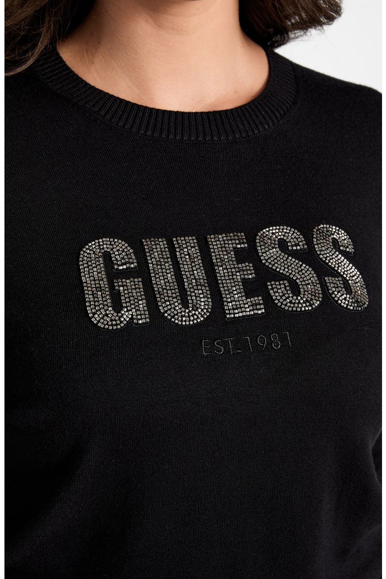 Norah Logo Sweater, Alternate, color, JET BLACK-BLACK