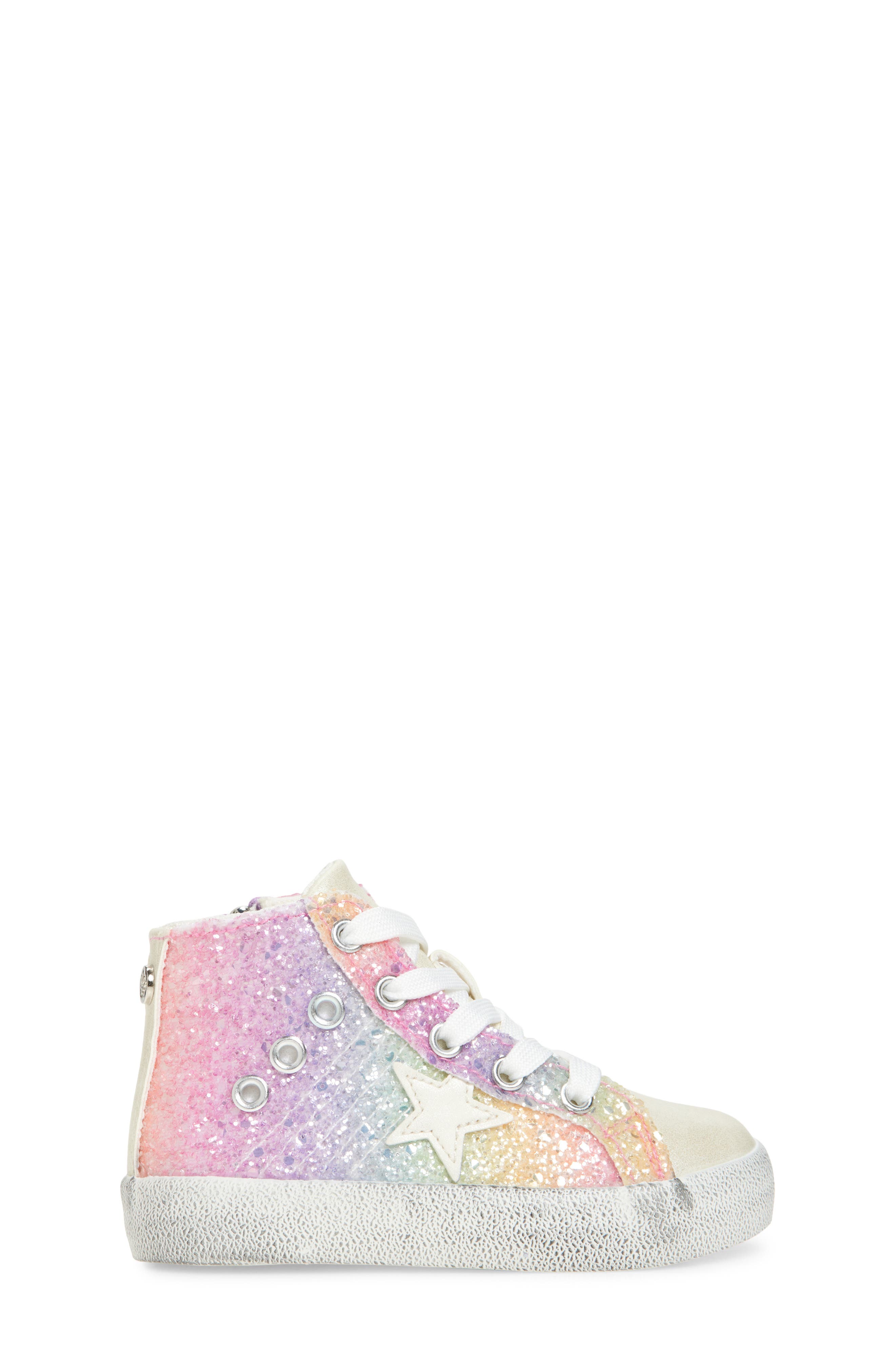 Nina Kids' Geovana Rainbow Glitter Sneaker, Alternate, color, Multi Glitter