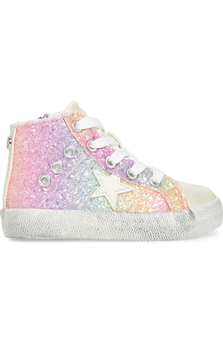 Nina Kids' Geovana Rainbow Glitter Sneaker, Alternate, color, Multi Glitter