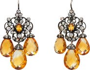 Fred Leighton Citrine & Diamond Chandelier Earrings