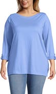 Lands' End Supima Cotton Adjustable 3/4 Sleeve Boatneck Tunic