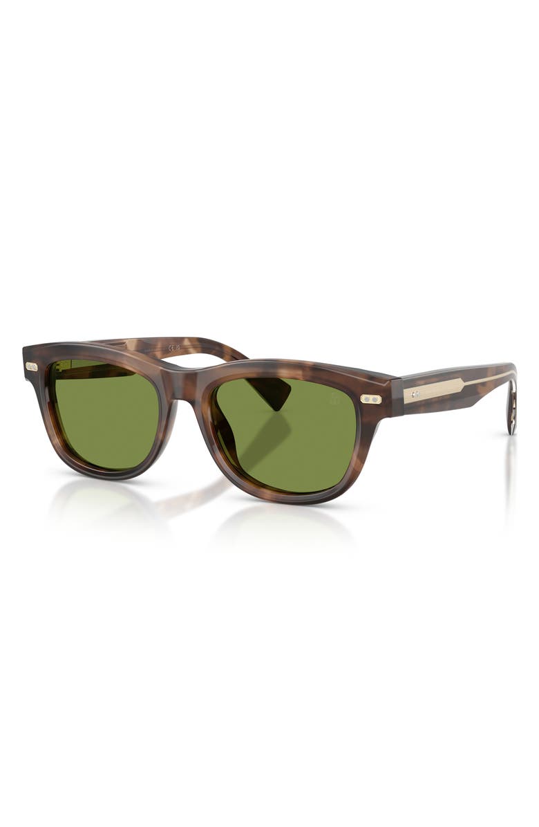 Brunello Cucinelli Stanley J 53mm Pillow Sunglasses, Alternate, color, Havana