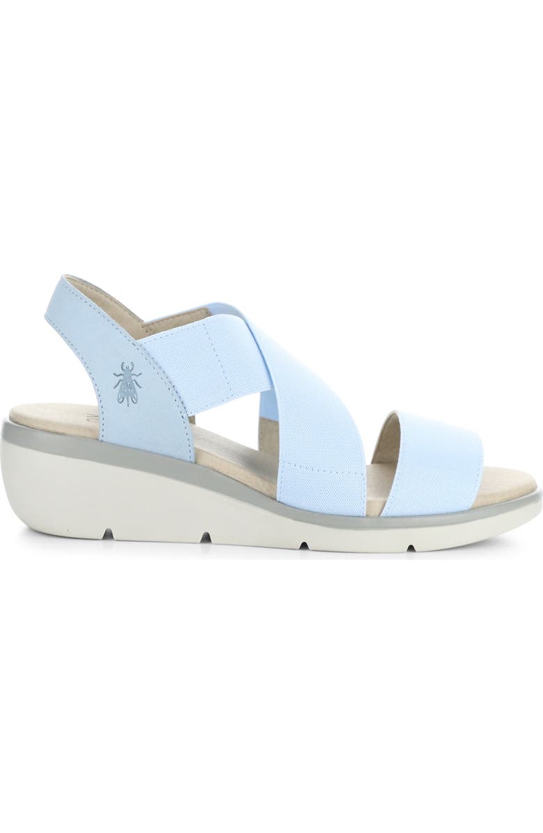 Fly London Noli Slingback Wedge Sandal, Alternate, color, Sky Blue Cupido/ Grograin