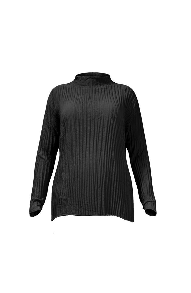 BAACAL Esme Pleated Funnel Neck Top, Main, color, Black