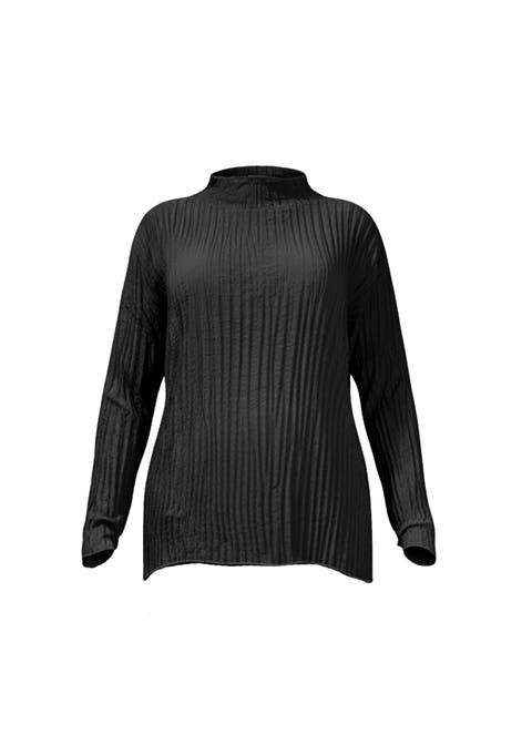 Esme Pleated Funnel Neck Top