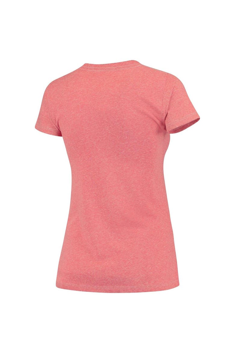 Women's Original Retro Brand Heathered Scarlet Nebraska Huskers Tri-Blend Crew Neck T-Shirt, Alternate, color, Scarlet
