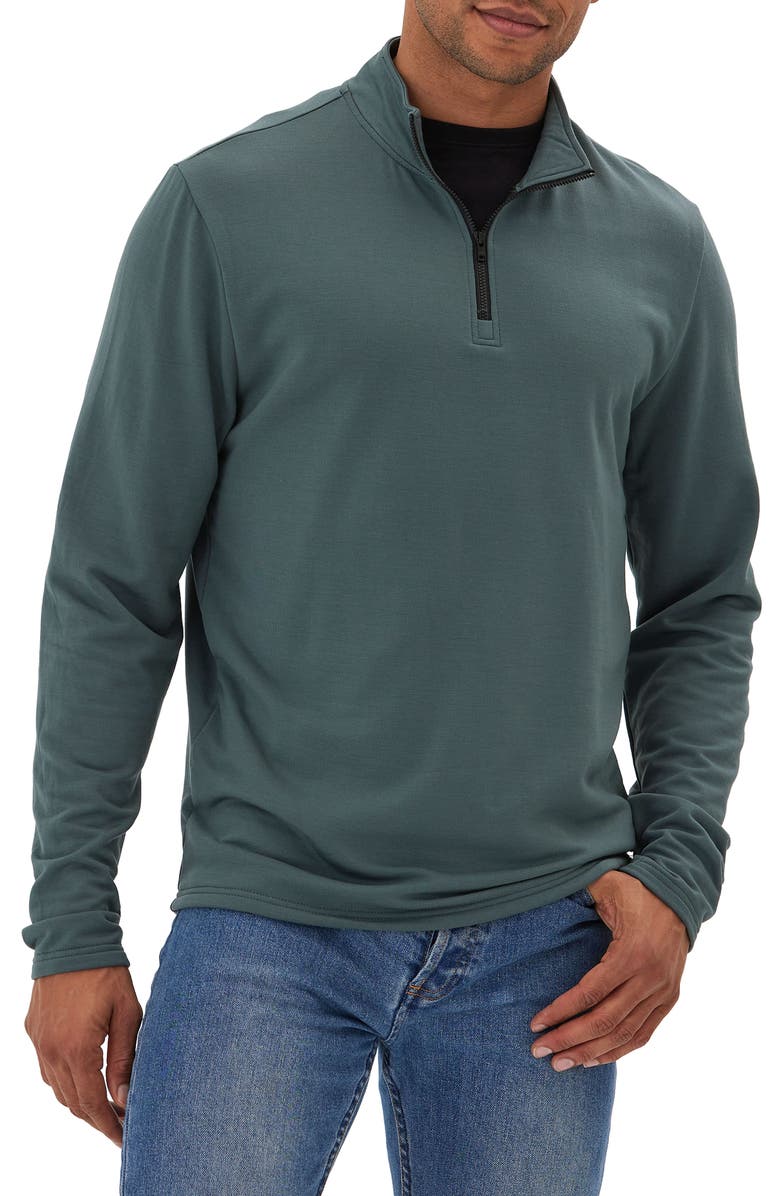 Threads 4 Thought Kace Quarter Zip Pullover, Main, color, Seagrass
