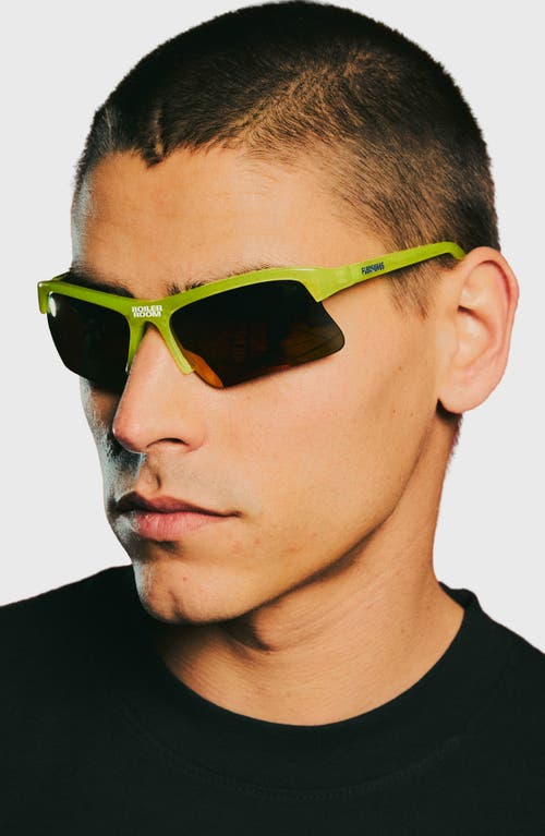 Pleasures X Akila Active Semi Rimless Rectangular Sunglasses In Green