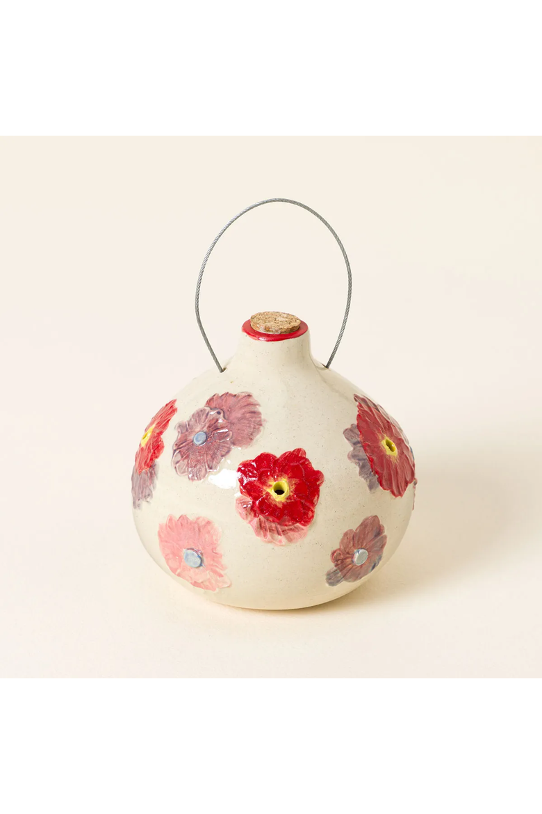 Ceramic Hummingbird Feeder, Alternate, color, Multi
