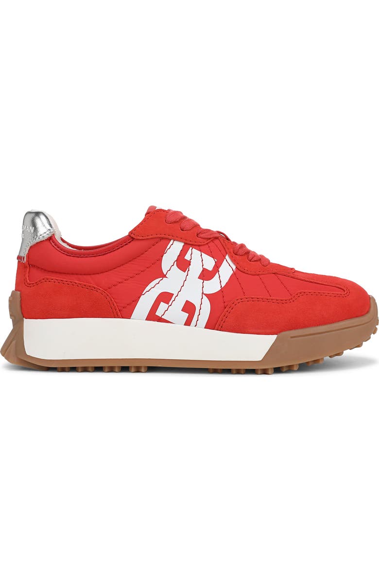 Sam Edelman Langley Retro Sneaker, Alternate, color, Sport Red/ White